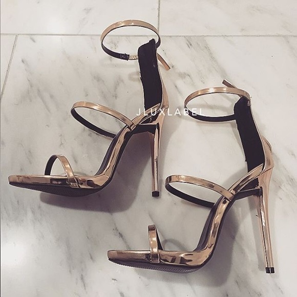 JLUXLABEL gold high heels - Picture 1 of 1